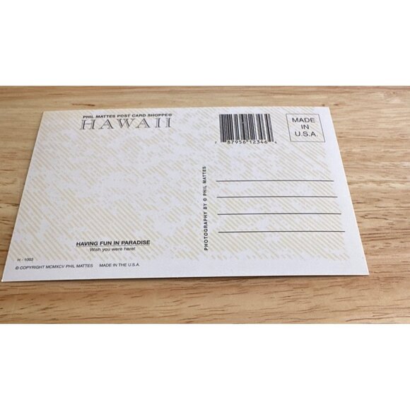 "Meet Me In Hawaii" Vintage Postcard - Honolulu Beach Scene - Picture 3 of 4